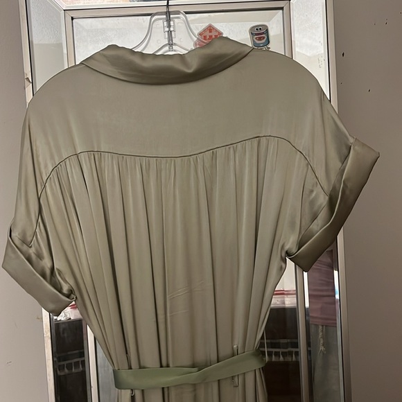 XL Anthropologie Dress (Elliott) moss green midi dress. - Picture 6 of 11